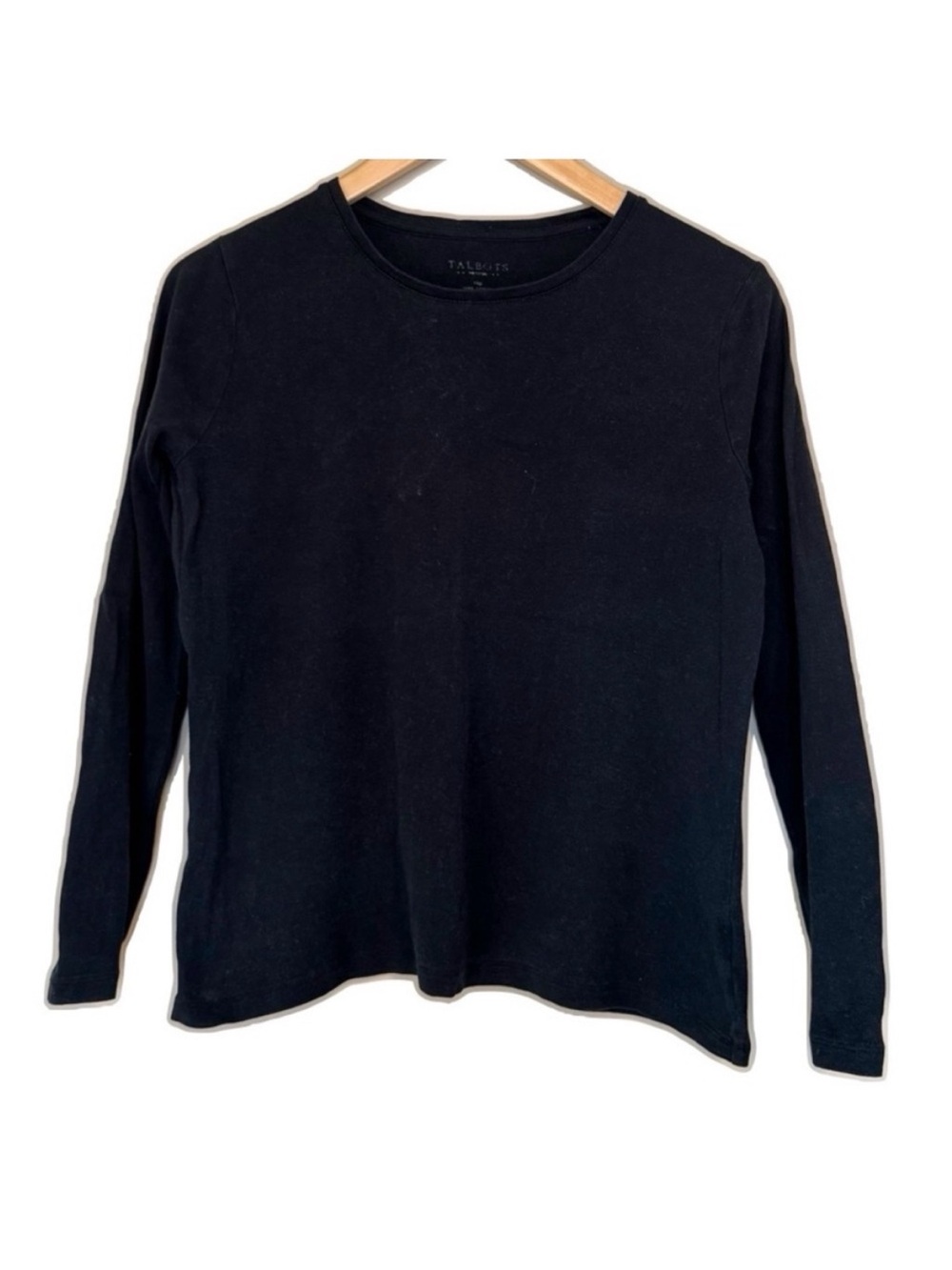 Talbots 3 for 15 SALE CLEARANCE Black Long Sleeve CottonT-Shirt MP